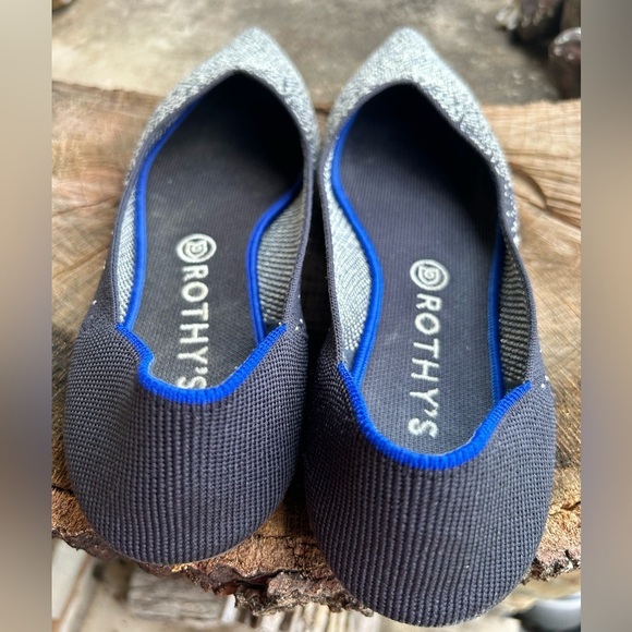 Rothy's The Point Slate Metallic flats Sz-11. C - Picture 8 of 11